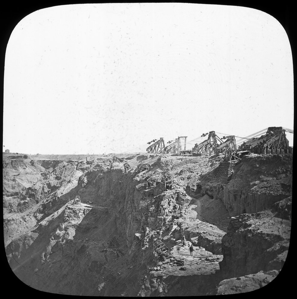 De Beers Diamantenmine, Südafrika, um 1890 von Unbekannt