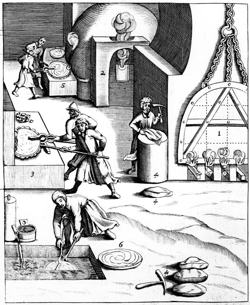 Kupferraffination nach dem ungarischen Verfahren, 1683 von Unbekannt