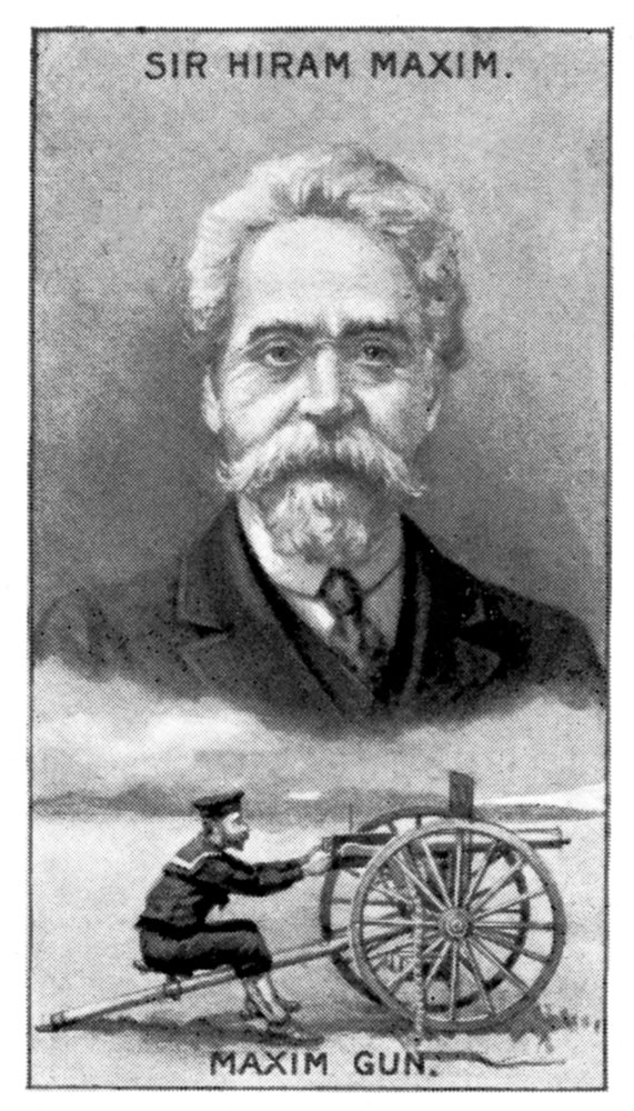 Sir Hiram Stevens Maxim, Erfinder des Maxim-Gewehrs, um 1924