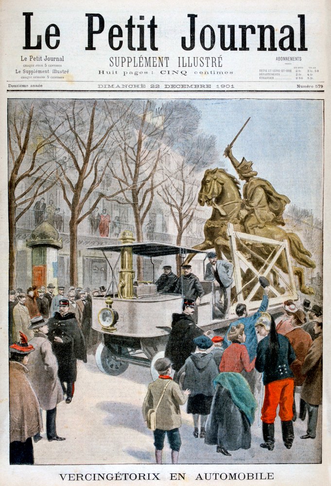 Statue von Vercingetorix im Transit, Frankreich 1901