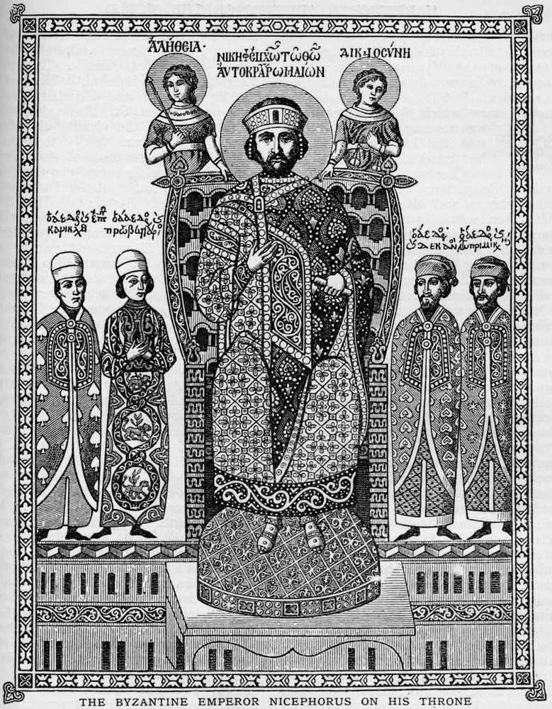 Der byzantinische Kaiser Nicephorus auf seinem Thron, 11. Jahrhundert, 1908