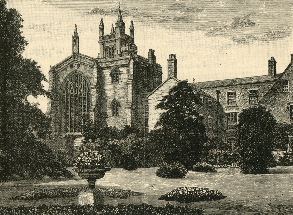 Die College-Kapelle, vom Garten des Wächters, 1898 von Unbekannt