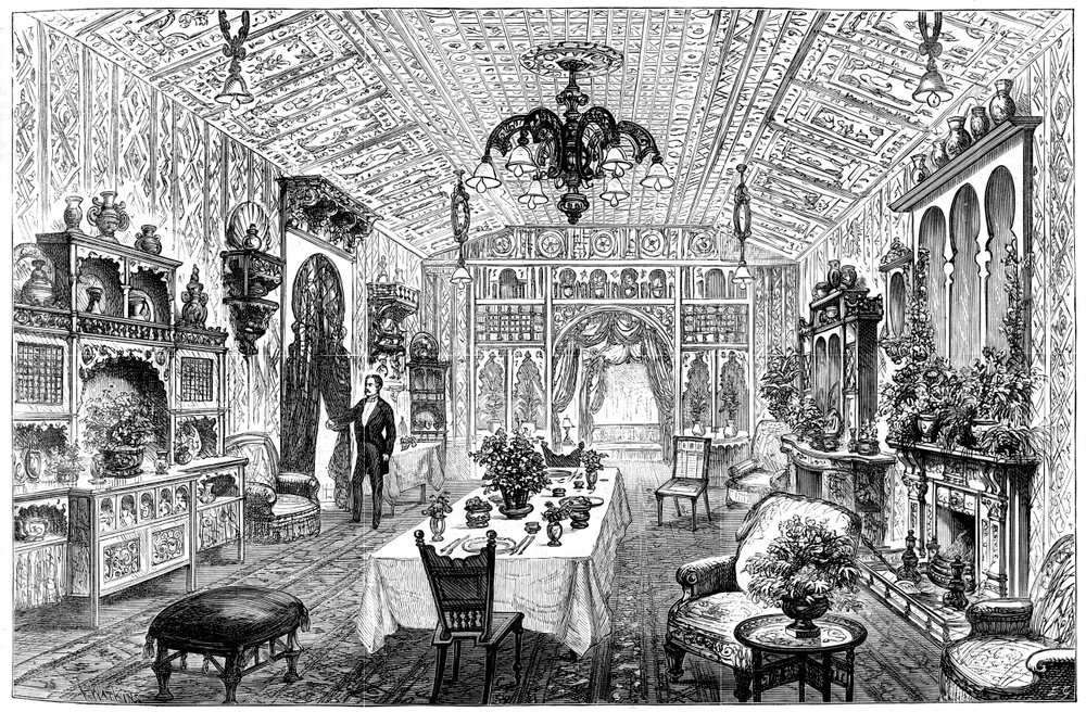 Der Speisesaal im Rathaus, Birmingham, West Midlands, 1887 von Unbekannt