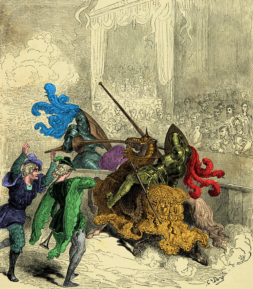 Graf Gabriel de Montgomery verwundet König Heinrich II. tödlich während eines Turniers am 30. Juni von Unknown artist