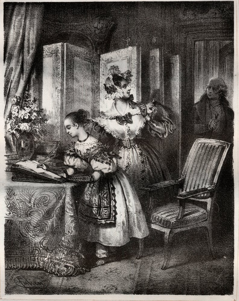 Gravur des 19. Jahrhunderts für den Roman von Madame Cottin (Sophie Cottin Rostand) „Malvina“ - Private Sammlung von Unknown artist