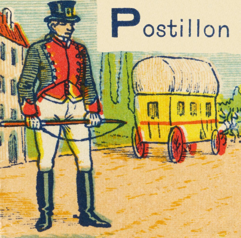 P wie Postillon von Unknown artist: hochwertiger Kunstdruck