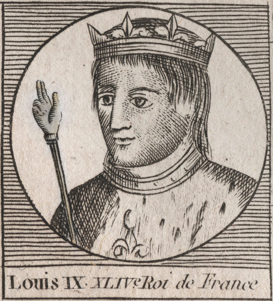 Porträt von Ludwig IX. (1214-1270) - Ludwig IX. (1214-70), König von Frankreich - Gravur aus „Unterricht über die Geschichte Frankreichs“ von Charles Constant Le Tellier 1821 von Unknown artist