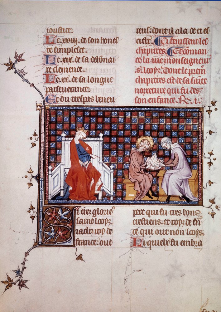 Blanche de Castille, Königin von Frankreich (1188-1252), leitet die Erziehung ihres Sohnes Ludwig IX. (1214-1270) von Unknown artist