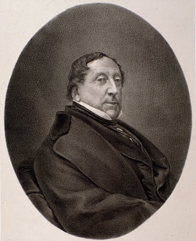 Porträt von Gioacchino Rossini (Gravur) von Unknown artist