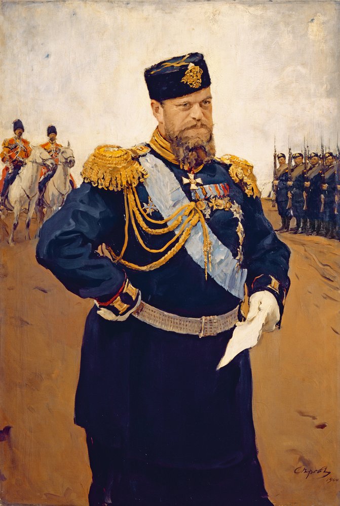 Porträt von Zar Alexander III., 1900 von Valentin Aleksandrovich Serov