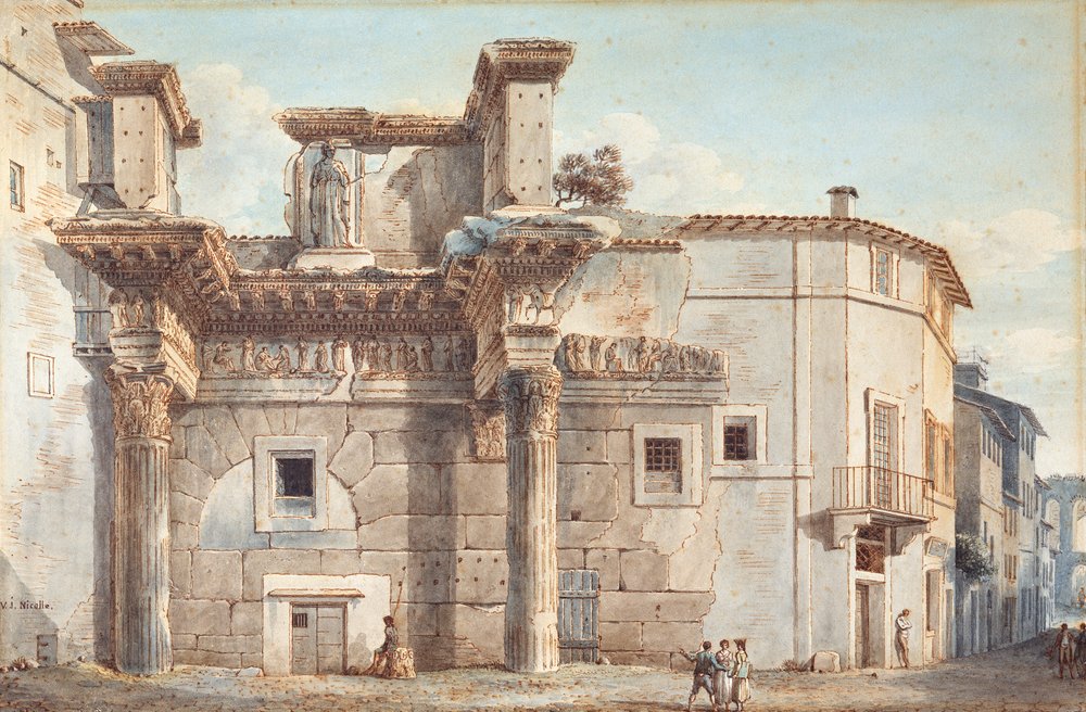 Das Forum Trajans in Rom von Victor Jean Nicolle: Kunstdruck