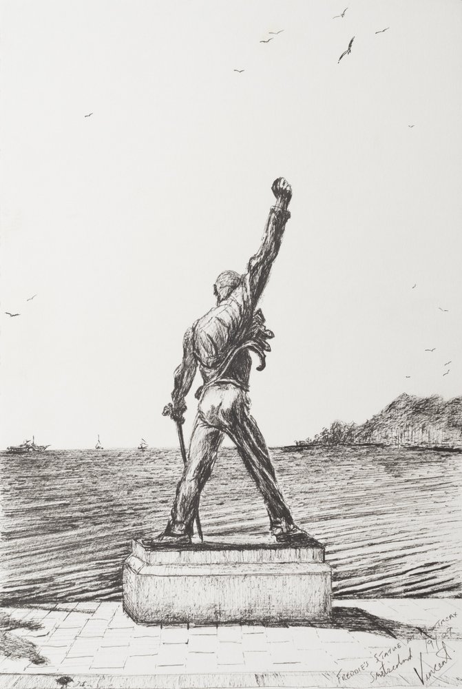 Freddie Mercury Statue Montreux Schweiz, 2009 von Vincent Alexander Booth