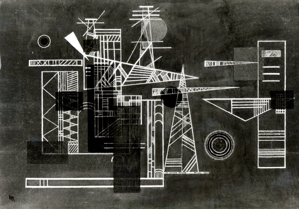 Konstruktion mit Punkten, 1927 von Wassily Kandinsky