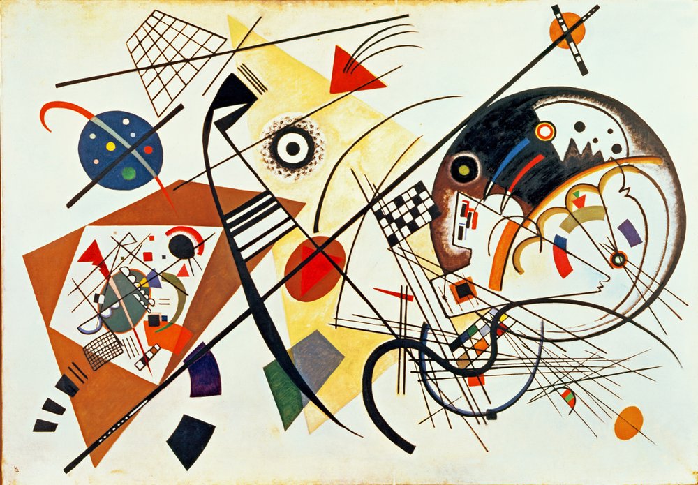 Sich kreuzende Linien, 1923 von Wassily Kandinsky