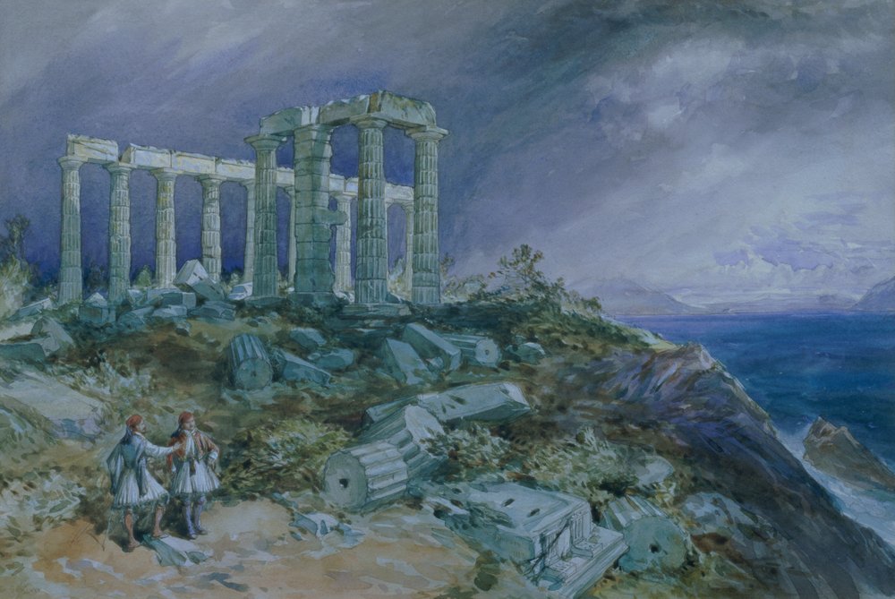 Der Tempel des Poseidon, Sunium, 1877