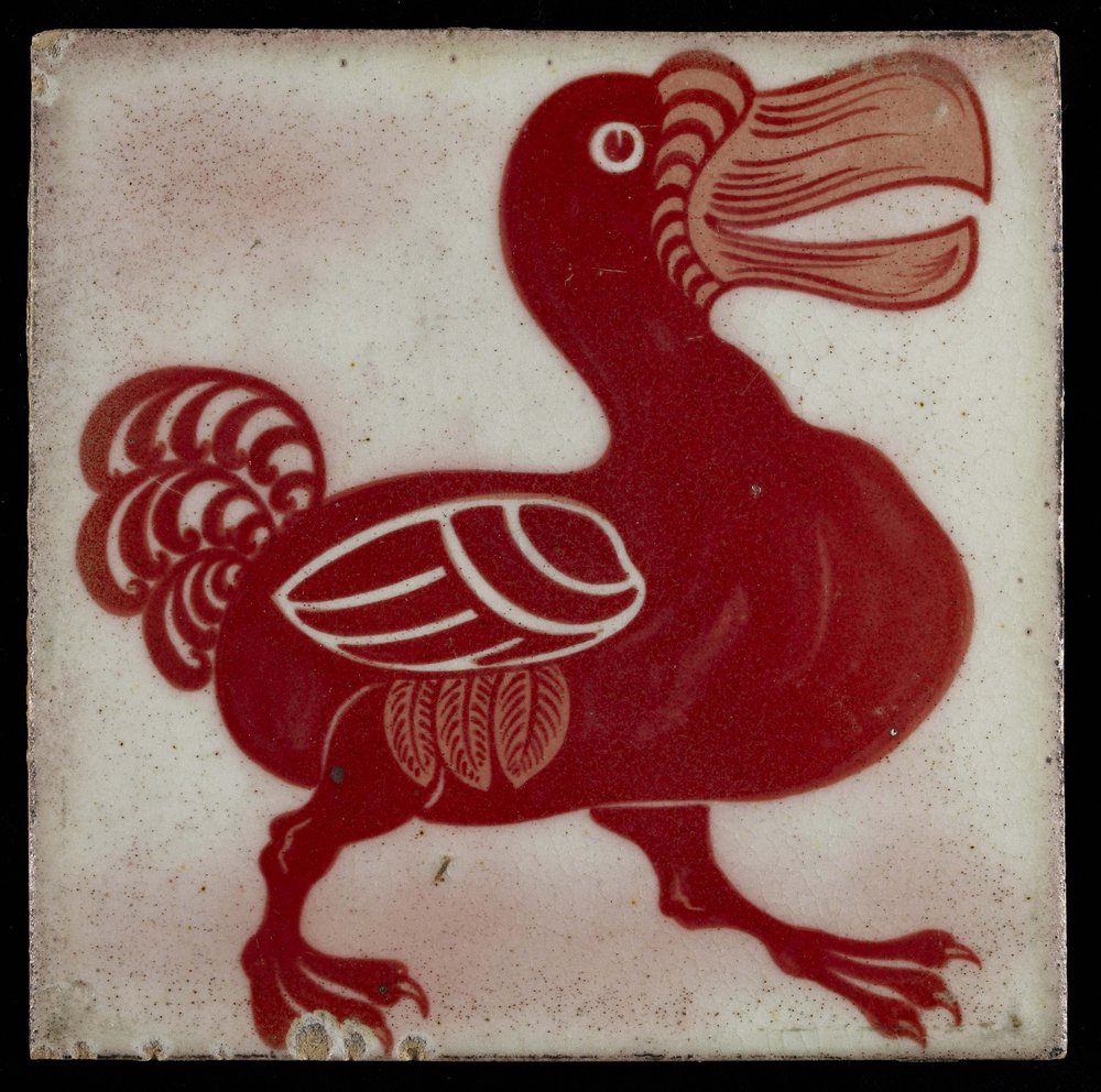 Fliese mit Dodo, 1882-1888 von William de Morgan