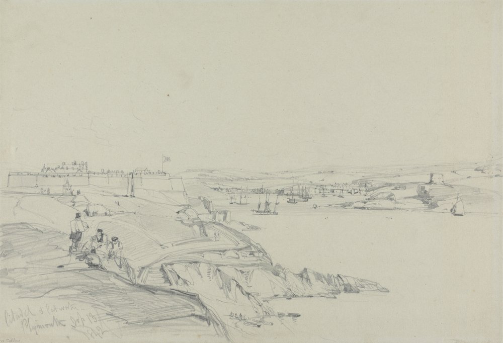Die Königliche Zitadelle und Cattewater, Plymouth von William Callow