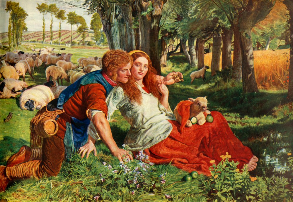 Der gedungene Hirte, 1851, 1948 von William Holman Hunt