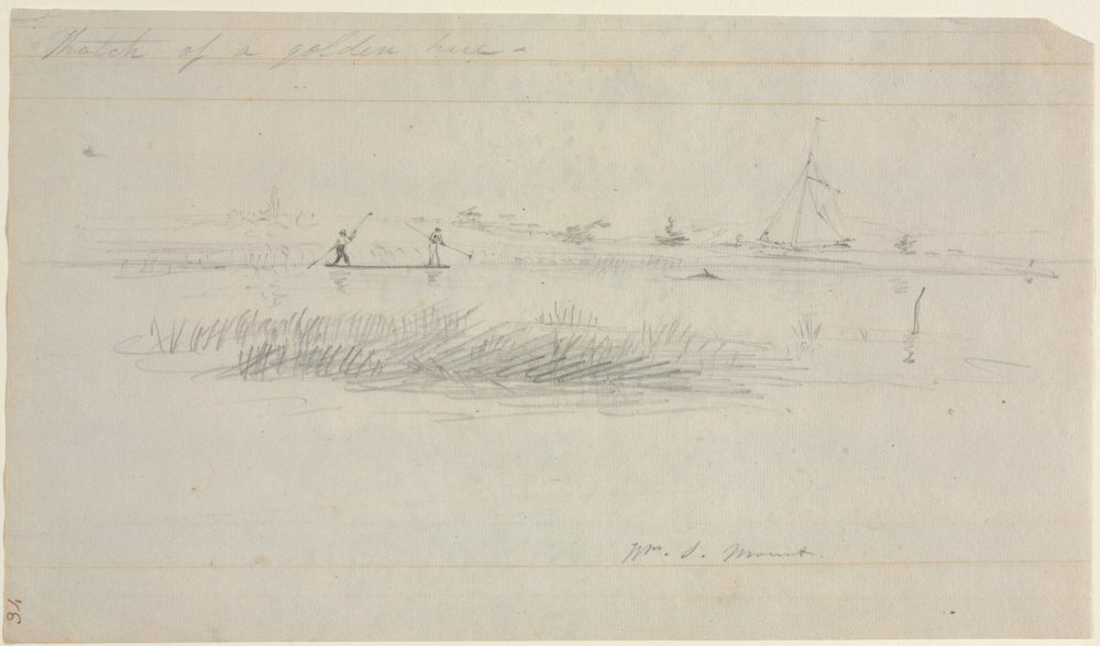 Aalstechen in Setauket, Long Island, New York von William Sidney Mount