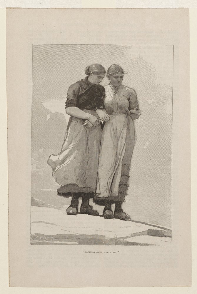 Über die Klippe blickend von Winslow Homer