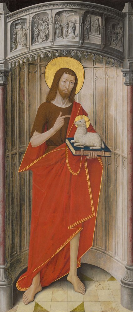 Tafeln vom Hochaltar der Kartause von Saint-Honoré, Thuison-les-Abbeville: Johannes der Täufer von anonymous
