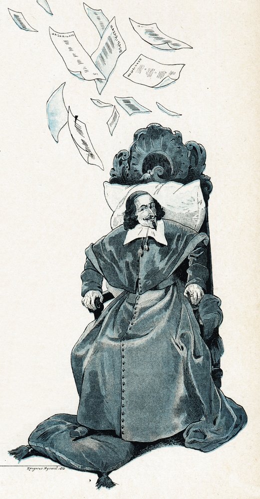 Porträt von Kardinal Jules Mazarin (Giulio Raimondo Mazzarino oder Mazarino) von pseudonym for Jacques Onfroy de Bréville Job