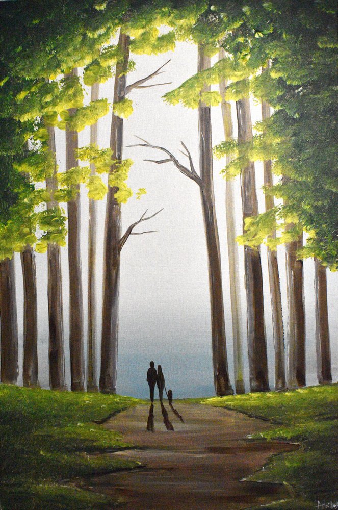 Weg im Wald des Paares von Aisha Haider