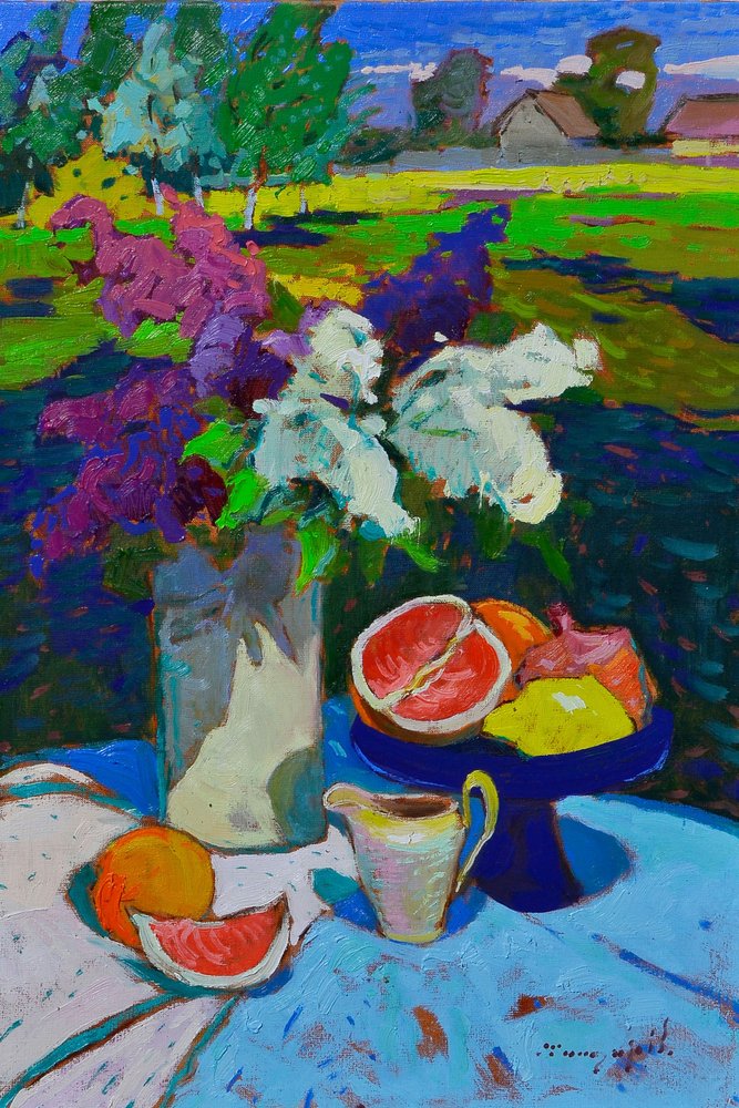 Gartenblumen und Zitrusfrüchte von Alexander Shandor