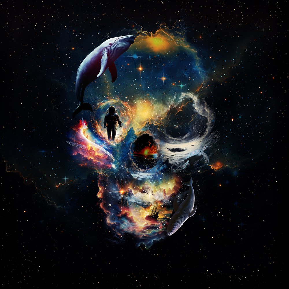 Weltraum-Wal-Schädel von Ali Gulec