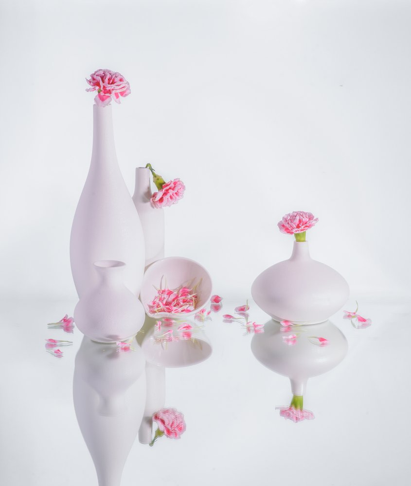 Gelassene Rosa Vasen von Alice Sheng