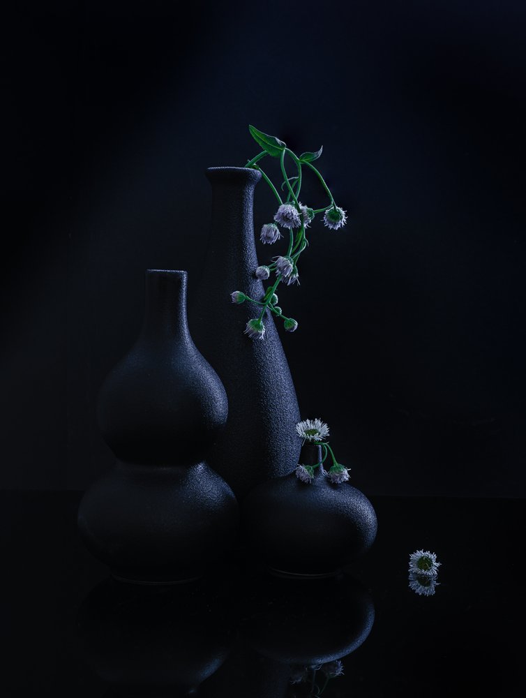 Gelassene Vasen und Blüten von Alice Sheng