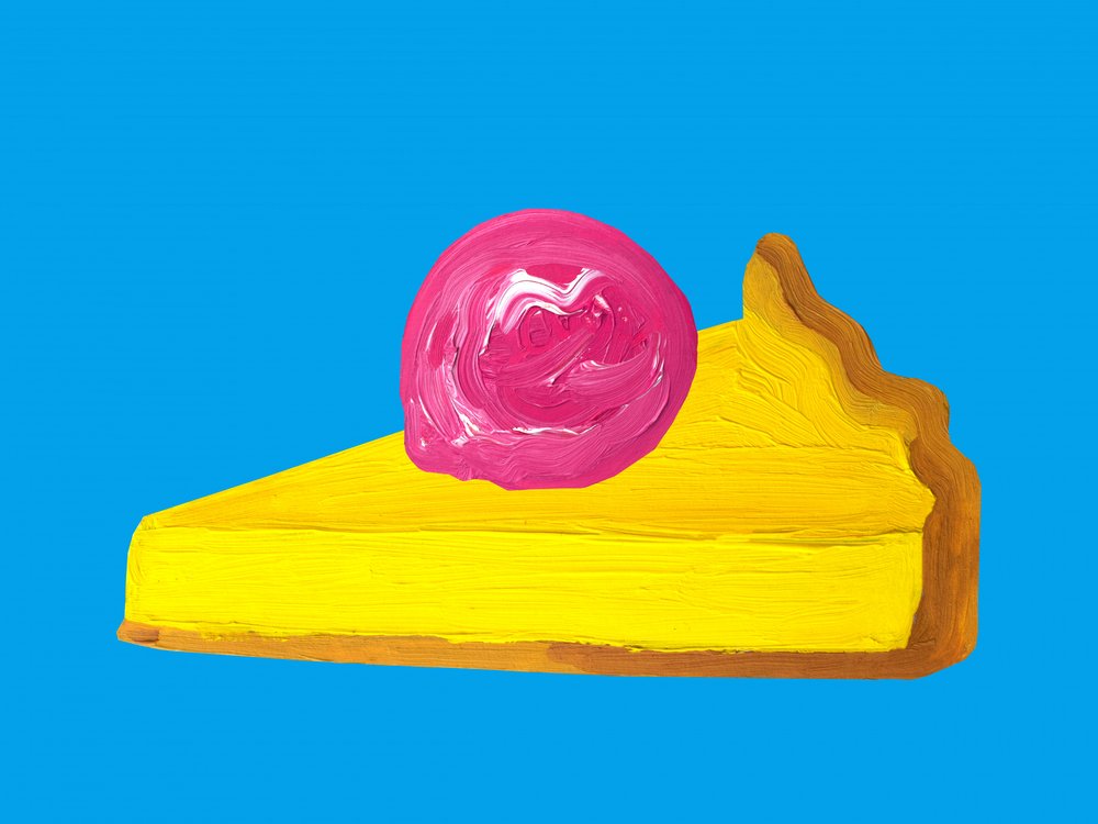 Lebendige Kuchen-Pop-Art von Alice Straker