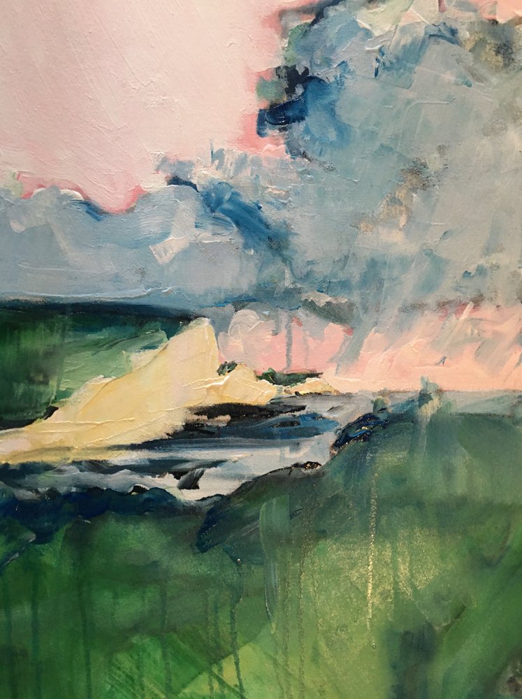 Dramatische rosa Himmelslandschaft von Alice White