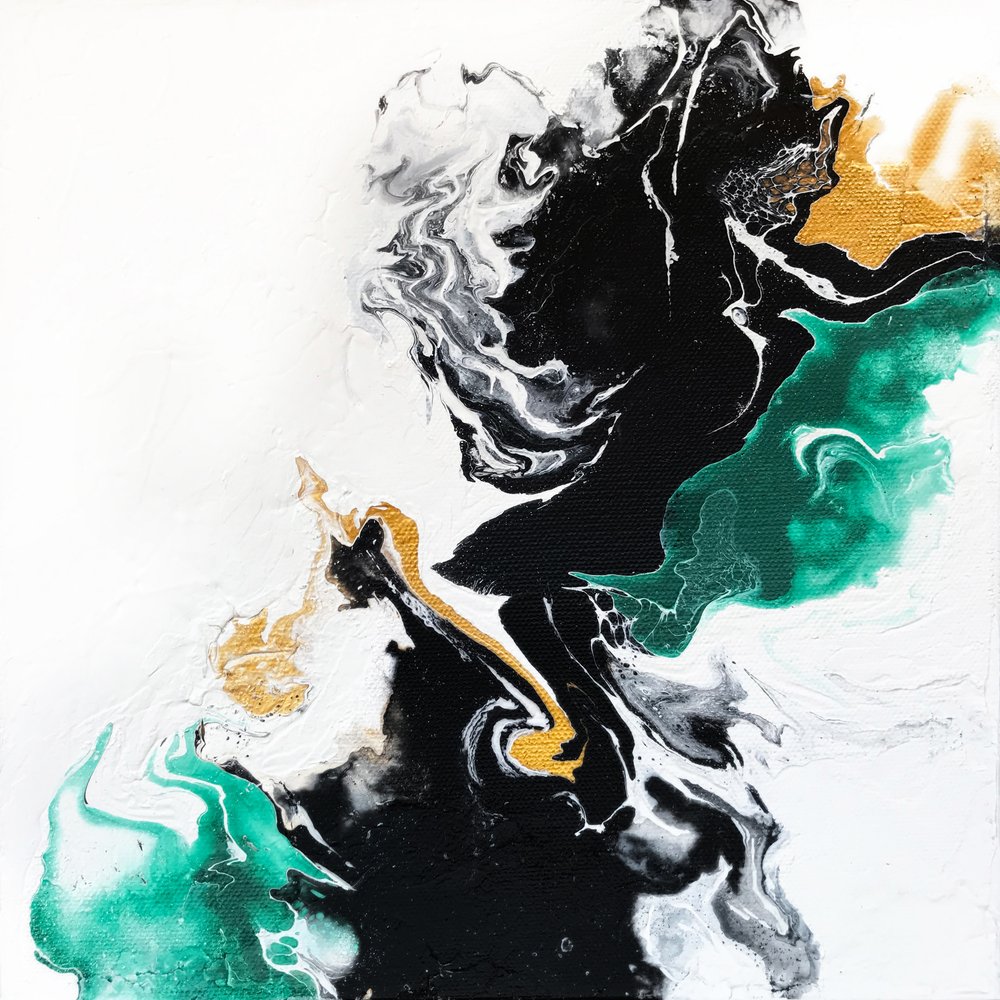 Schwarz-Gold Smaragdfluss von Alyson Storms