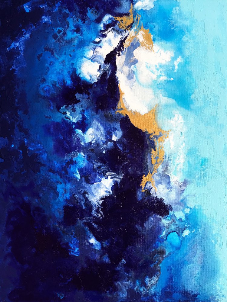 Tiefblauer Goldfluss von Alyson Storms