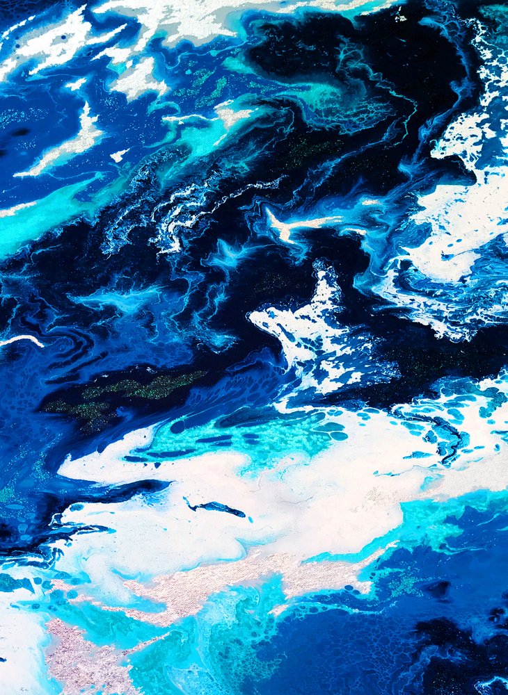 Schimmernde blaue Wellen von Alyson Storms