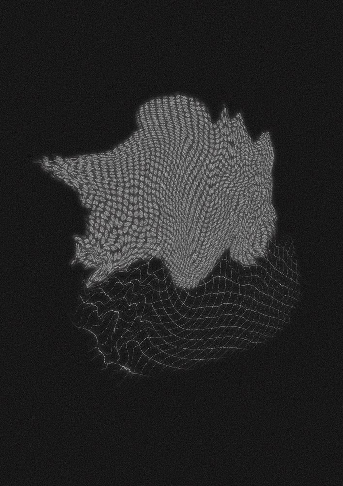 Abstraktes Wellenraster von Amy Louise Baker