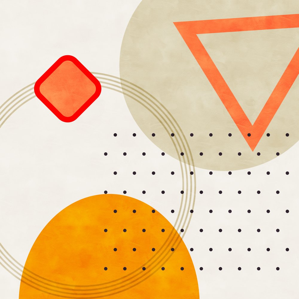 Mittlere Bauhaus-Geometrie 3 von Ana Rut Bre