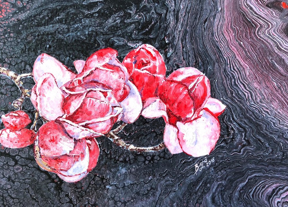 Dramatische rote Rosen von Anda Bieza