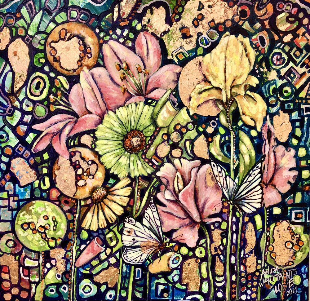 Goldener Gartenblüte von Anda Bieza