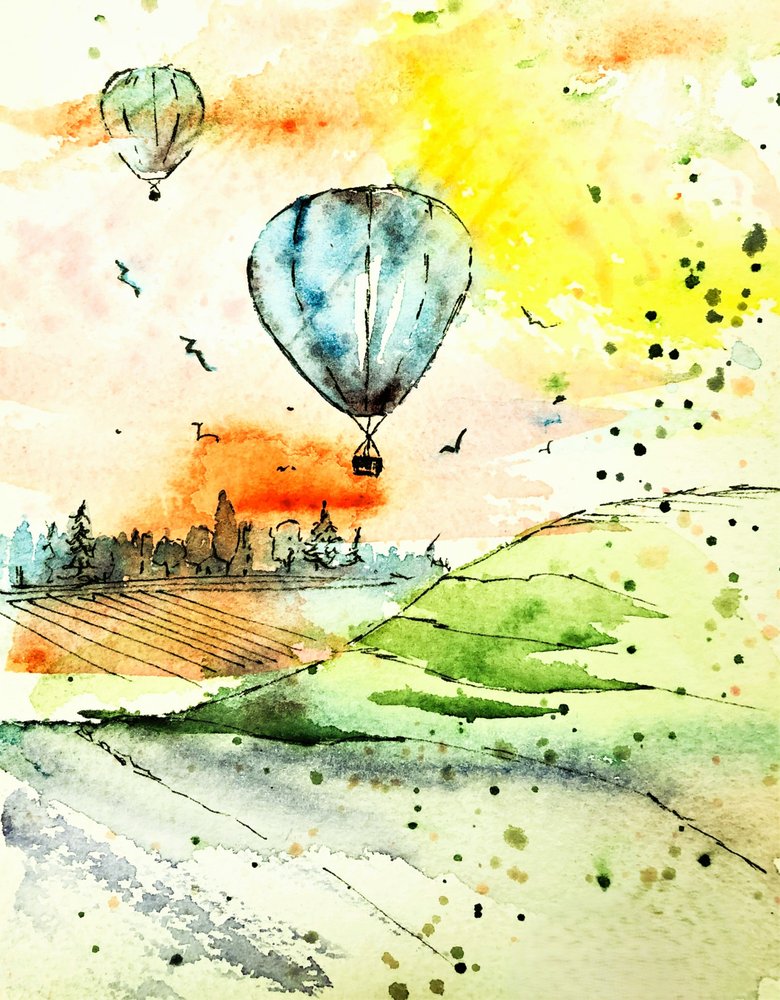Goldene Stunde Ballonflug von Anda Bieza