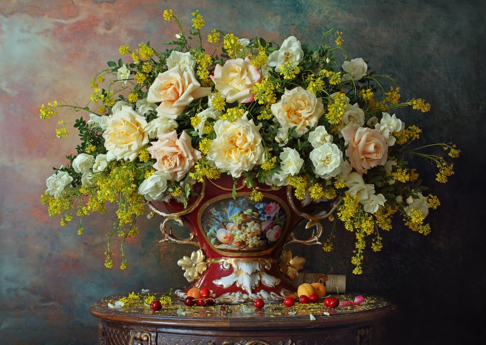 Stillleben mit Rosen von Andrey Morozov