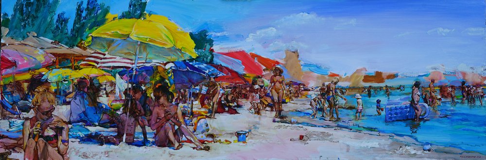 Lebhafter Sommerstrand von Andrii Kutsachenko