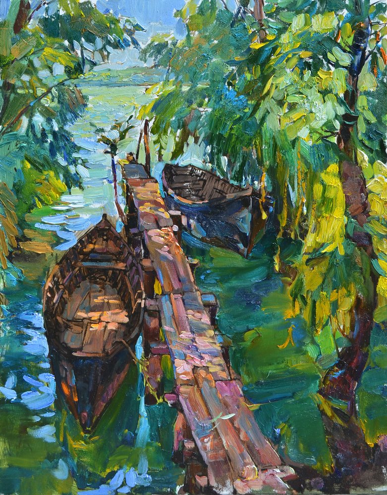 Friedlicher Flusssteg von Andrii Kutsachenko