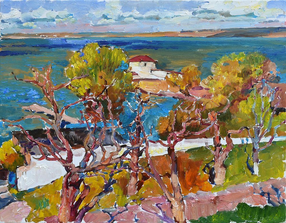 Lebendige Küstenansicht von Andrii Kutsachenko