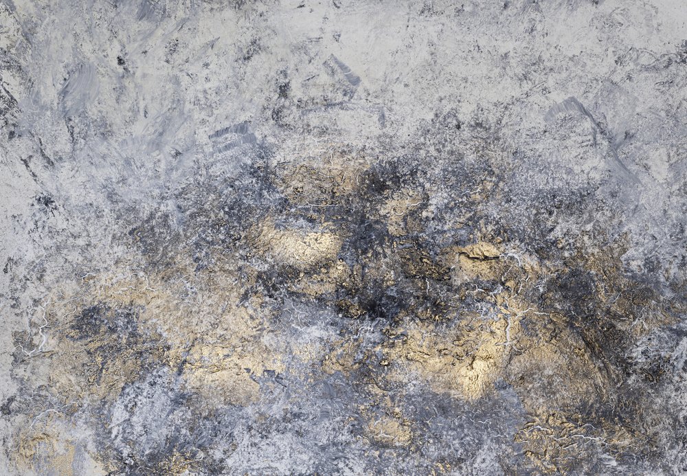 Metallisches Gold Grunge von Anete Purina-Purite