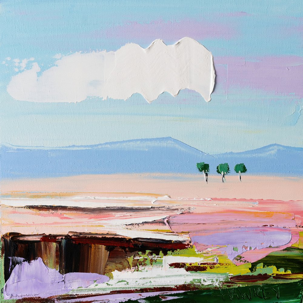 Farbenreiche abstrakte Landschaft von Angela Hawkey