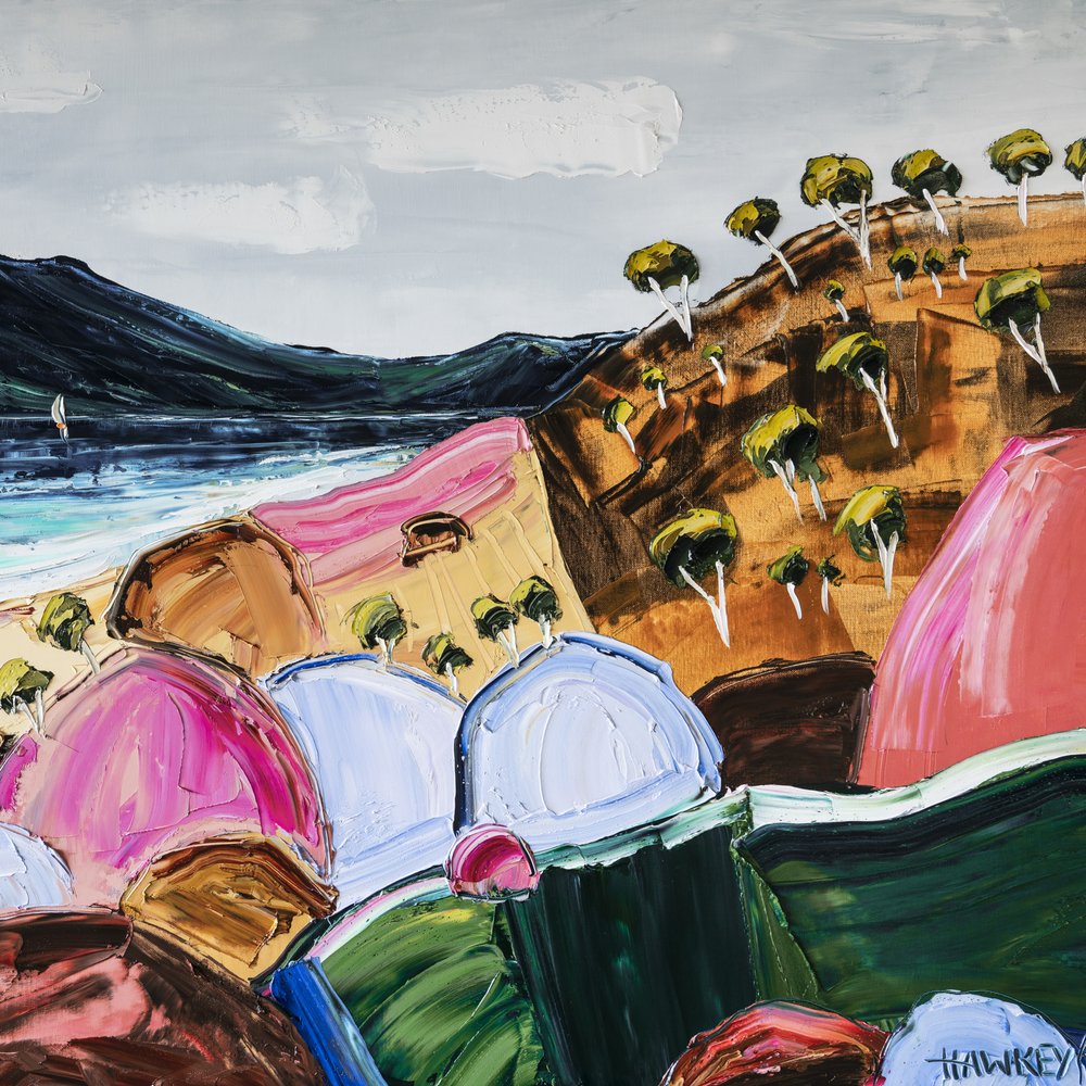 Farbenreiche Küstenlandschaft von Angela Hawkey