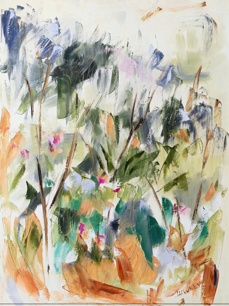 Lebendiger Gartenabstrakt von Angela Hawkey