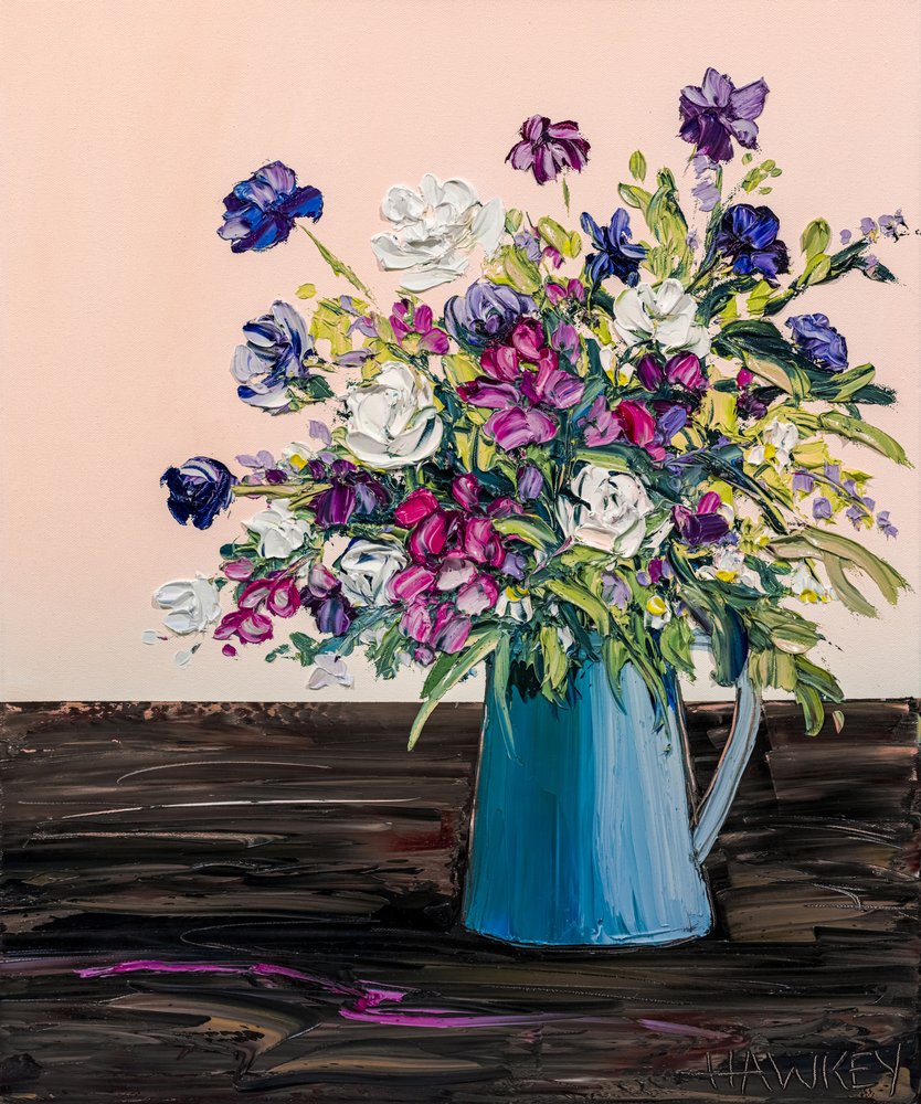 Lebhafte Impasto Blumen von Angela Hawkey